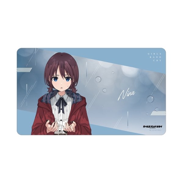 画像1:  【予約商品】  アルマビアンカ　ガールズバンドクライ 描き下ろし 井芹 仁菜 In the rain ver. マルチデスクマット 【26年8月上旬発売】 (1)