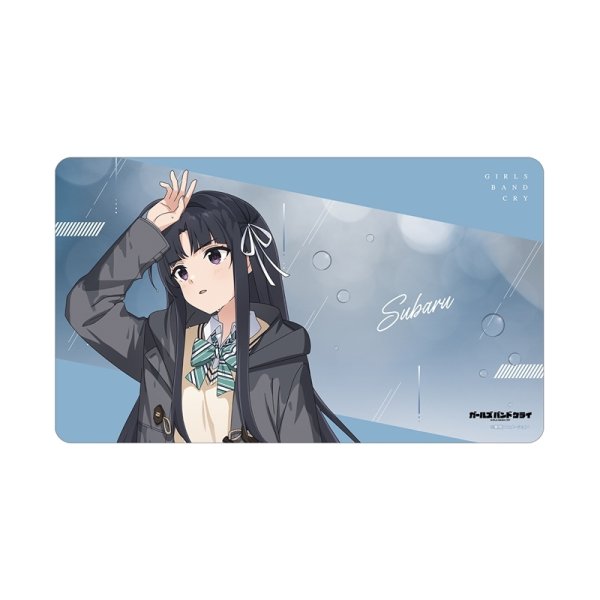 画像1:  【予約商品】  アルマビアンカ　ガールズバンドクライ 描き下ろし 安和 すばる In the rain ver. マルチデスクマット 【26年8月上旬発売】 (1)