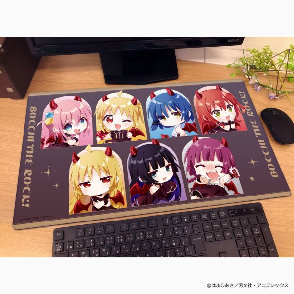 画像2:  【予約商品】  カーテン魂　ぼっち・ざ・ろっく！ ラバーマット（悪魔B／イラスト なもり） 【26年7月下旬発売】 (2)