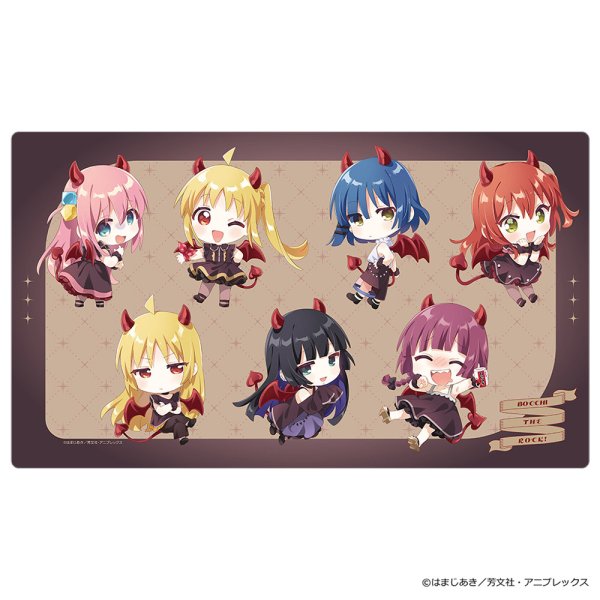 画像1:  【予約商品】  カーテン魂　ぼっち・ざ・ろっく！ ラバーマット（悪魔A／イラスト なもり） 【26年7月下旬発売】 (1)