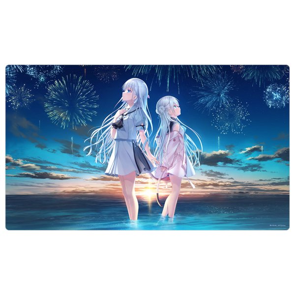 画像1:  【予約商品】  カーテン魂　Summer Pockets REFLECTION BLUE＆anemoi　ラバーマット（鳴瀬 しろは＆辻倉朱比華） 【26年7月下旬発売】    (1)