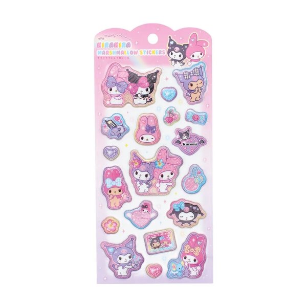 画像1:  【予約商品】  サンリオキャラクターズキラキラマシュマロシール　マイメロディ＆クロミ 【26年9月発売】 (1)