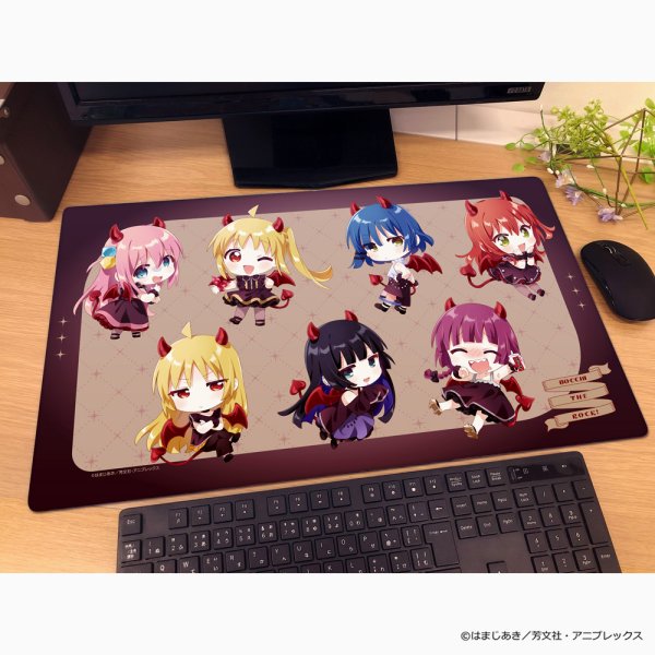 画像2:  【予約商品】  カーテン魂　ぼっち・ざ・ろっく！ ラバーマット（悪魔A／イラスト なもり） 【26年7月下旬発売】 (2)