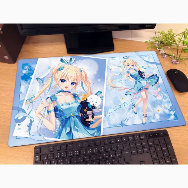 画像2:  【予約商品】  カーテン魂　Key25th　ラバーマット（るなきゅん／Key25th） 【26年7月下旬発売】    (2)