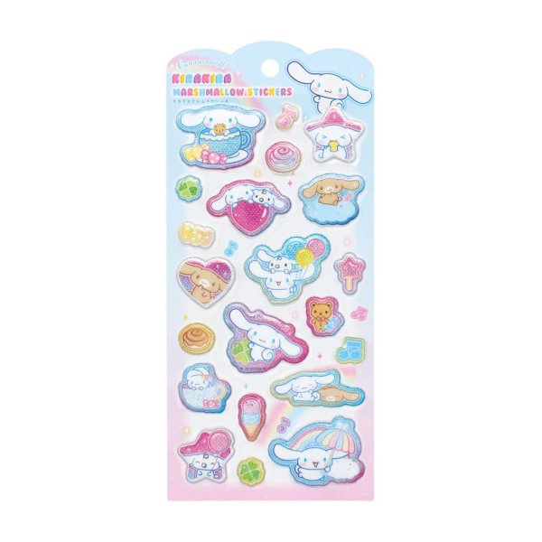 画像1:  【予約商品】  サンリオキャラクターズキラキラマシュマロシール　平成ファンシー／シナモロール 【26年9月発売】 (1)