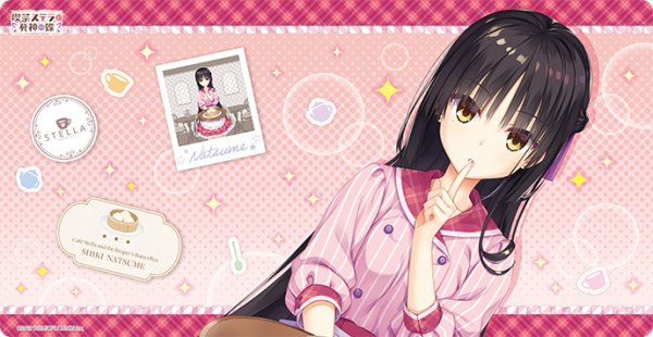 画像1:  【予約商品】  キャラクター万能ラバーマットスリム 喫茶ステラと死神の蝶「四季 ナツメ」ウェイトレスVer. 【26年8月22日発売】    (1)