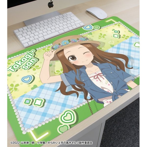 画像3:  【予約商品】  アルマビアンカ　からかい上手の高木さん 描き下ろし 高木さん 平成 時代ファッションver. マルチデスクマット 【26年7月下旬発売】 (3)