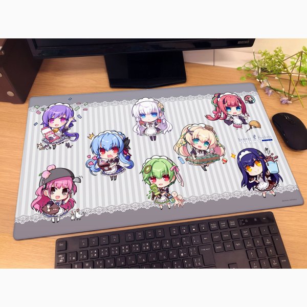 画像2:  【予約商品】  カーテン魂　Summer Pockets REFLECTION BLUE　ラバーマット（ミニキャラ／cafe&bar） 【26年7月下旬発売】    (2)
