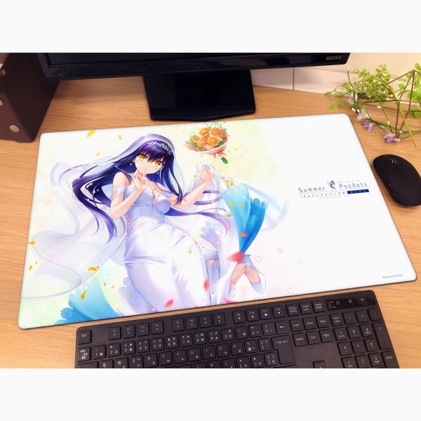画像2:  【予約商品】  カーテン魂　Summer Pockets REFLECTION BLUE　ラバーマット（久島鴎／ウエディング） 【26年7月下旬発売】    (2)
