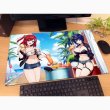 画像2:  【予約商品】  カーテン魂　ドルフィンウェーブ　描き下ろしラバーマット（咲宮 入華&都条 みちる／コーストライディング） 【26年7月下旬発売】 (2)