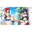 画像1:  【予約商品】  カーテン魂　ドルフィンウェーブ　描き下ろしラバーマット（咲宮 入華&都条 みちる／コーストライディング） 【26年7月下旬発売】 (1)