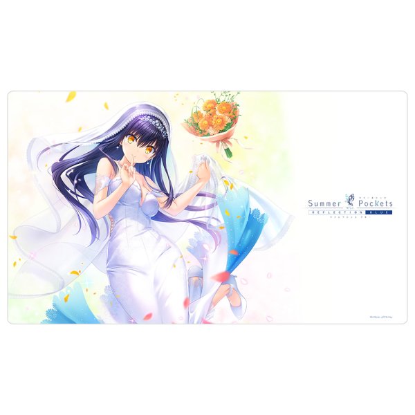 画像1:  【予約商品】  カーテン魂　Summer Pockets REFLECTION BLUE　ラバーマット（久島鴎／ウエディング） 【26年7月下旬発売】    (1)