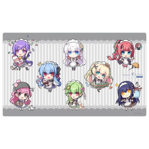 画像1:  【予約商品】  カーテン魂　Summer Pockets REFLECTION BLUE　ラバーマット（ミニキャラ／cafe&bar） 【26年7月下旬発売】    (1)