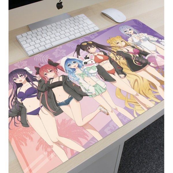 画像3:  【予約商品】  アルマビアンカ　アニメ「デート・ア・ライブV」 描き下ろし 集合 ビーチデートver. マルチデスクマット 【26年8月上旬発売】 (3)