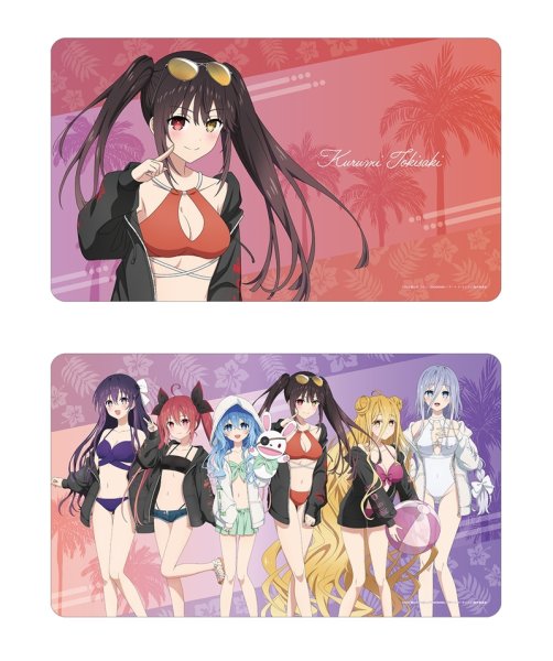 画像4:  【予約商品】  アルマビアンカ　アニメ「デート・ア・ライブV」 描き下ろし 集合 ビーチデートver. マルチデスクマット 【26年8月上旬発売】 (4)