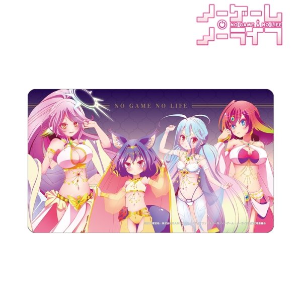 画像2:  【予約商品】  アルマビアンカ　ノーゲーム・ノーライフ 描き下ろし 集合 踊り子ver. マルチデスクマット 【26年8月上旬発売】 (2)