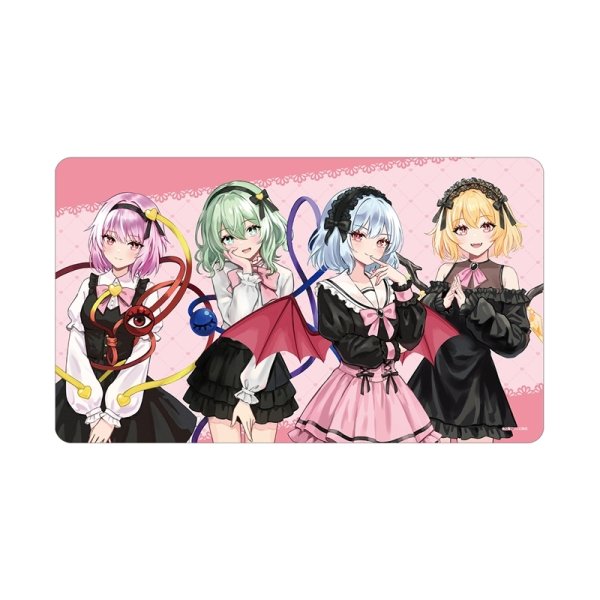 画像1:  【予約商品】  アルマビアンカ　東方Project 松本能人イラスト 古明地姉妹&スカーレット姉妹 ガーリーファッションver. マルチデスクマット 【26年8月上旬発売】 (1)