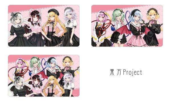 画像4:  【予約商品】  アルマビアンカ　東方Project 松本能人イラスト 博麗霊夢&霧雨魔理沙&魂魄妖夢&十六夜咲夜 ガーリーファッションver. マルチデスクマット 【26年8月上旬発売】 (4)