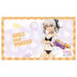 画像1:  【予約商品】  カーテン魂　ガールズ＆パンツァー 最終章　描き下ろしラバーマット（逸見エリカ／水鉄砲 日焼けVer.） 【26年8月下旬発売】 (1)