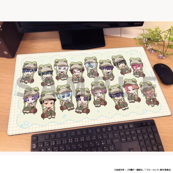 画像2:  【予約商品】  カーテン魂　ブルーロック　ラバーマット（くまみみブランコ） 【26年8月下旬発売】 (2)