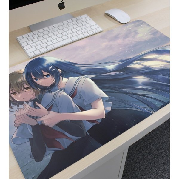 画像3:  【予約商品】  アルマビアンカ　私を喰べたい、ひとでなし 八百歳比名子＆近江汐莉 原作イラスト マルチデスクマット 【26年8月下旬発売】 (3)
