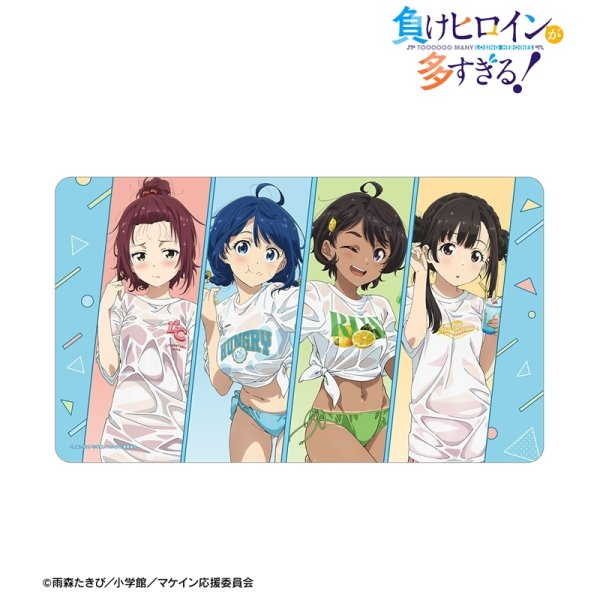 画像2:  【予約商品】  アルマビアンカ　TVアニメ『負けヒロインが多すぎる！』 描き下ろし 集合 ビーチデートver. マルチデスクマット 【26年8月下旬発売】 (2)