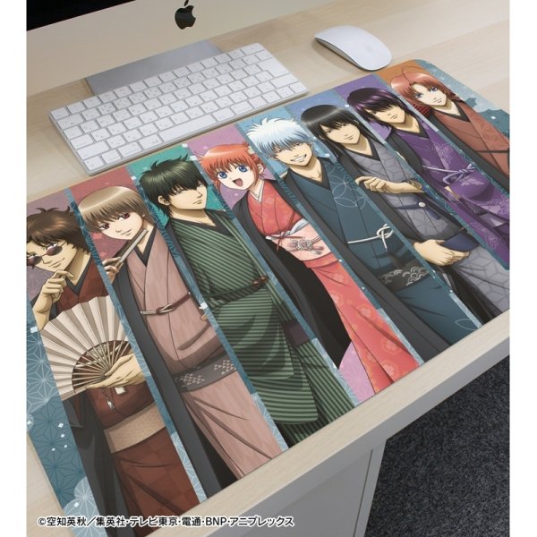 画像3:  【予約商品】  アルマビアンカ　銀魂 描き下ろし 集合 片面花柄和装ver. マルチデスクマット 【26年9月上旬発売】 (3)