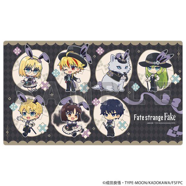 画像1:  【予約商品】  カーテン魂　Fate/strange Fake ラバーマット(ミニキャラ) 【26年9月上旬発売】    (1)