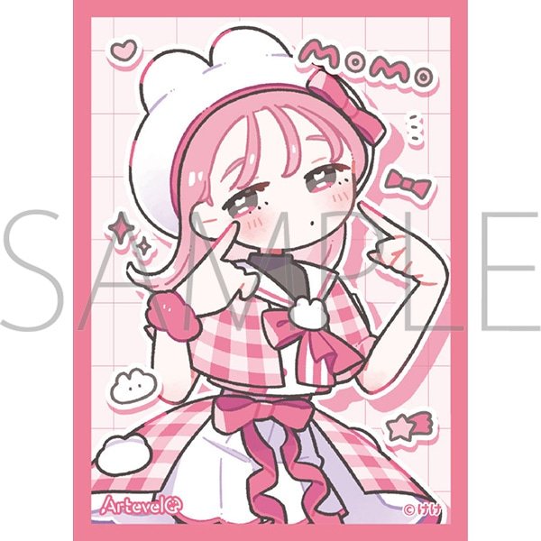 画像1:  【予約商品】  Arteveloカードスリーブ　けけ　 「うさcoちゃんズ もも」（art-028）（65枚入り） 【26年8月14日発売】 (1)
