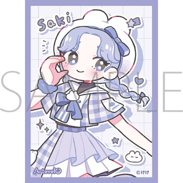 画像1:  【予約商品】  Arteveloカードスリーブ　けけ　 「うさcoちゃんズ さき」（art-029）（65枚入り） 【26年8月14日発売】 (1)