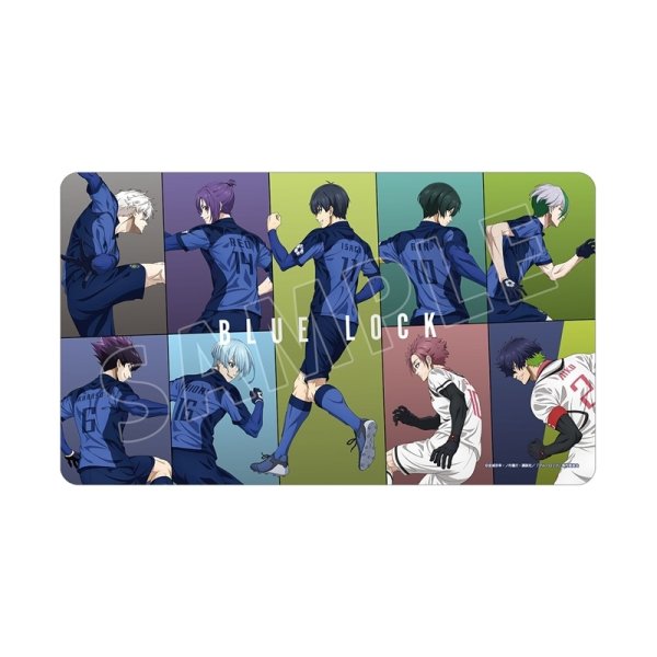 画像1:  【予約商品】  アルマビアンカ　TVアニメ『ブルーロック』 描き下ろし 集合 戦う背中×雨ver. マルチデスクマット 【26年9月中旬発売】 (1)