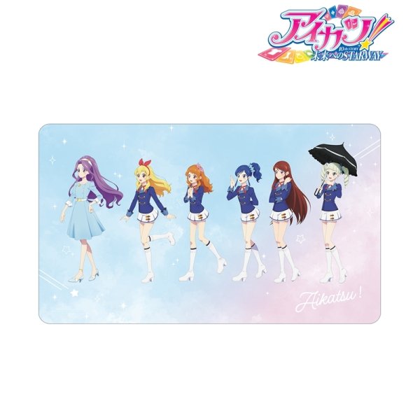画像2:  【予約商品】  アルマビアンカ　アイカツ！ 10th STORY 〜未来へのSTARWAY〜 描き下ろし 集合 歩みver. マルチデスクマット 【26年9月中旬発売】 (2)