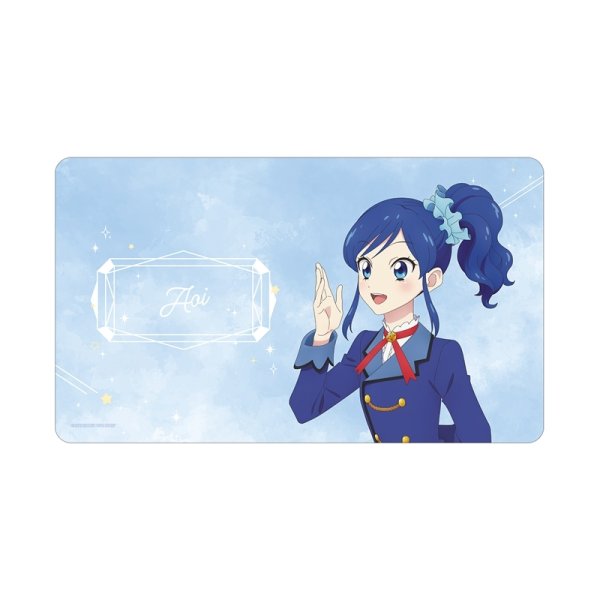 画像1:  【予約商品】  アルマビアンカ　アイカツ！ 10th STORY 〜未来へのSTARWAY〜 描き下ろし 霧矢あおい 歩みver. マルチデスクマット 【26年9月中旬発売】 (1)