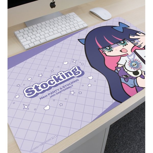 画像3:  【予約商品】  アルマビアンカ　『New PANTY ＆ STOCKING with GARTERBELT』 描き下ろし ストッキング モデルver. マルチデスクマット ver.A 【26年9月上旬発売】 (3)