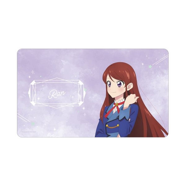 画像1:  【予約商品】  アルマビアンカ　アイカツ！ 10th STORY 〜未来へのSTARWAY〜 描き下ろし 紫吹 蘭 歩みver. マルチデスクマット 【26年9月中旬発売】 (1)