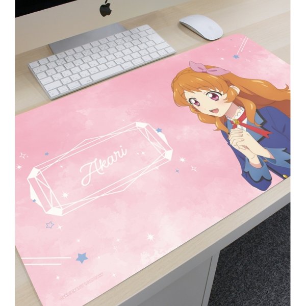 画像3:  【予約商品】  アルマビアンカ　アイカツ！ 10th STORY 〜未来へのSTARWAY〜 描き下ろし 大空あかり 歩みver. マルチデスクマット 【26年9月中旬発売】 (3)