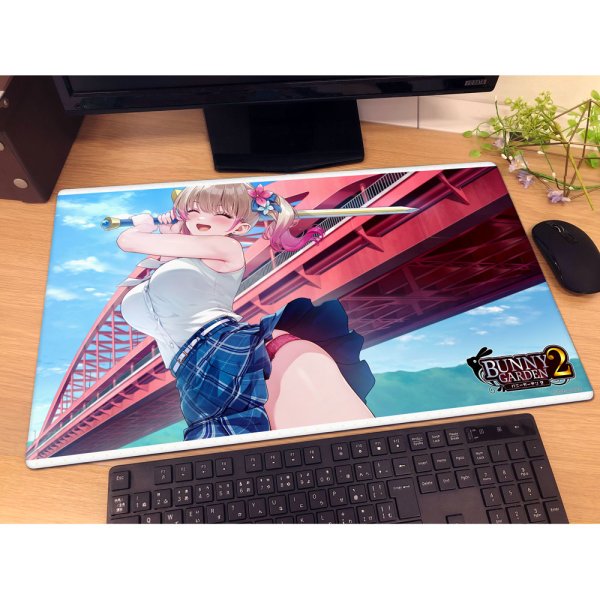 画像2:  【予約商品】  カーテン魂　バニーガーデン2 ラバーマット（凜） 【26年10月上旬発売】 (2)