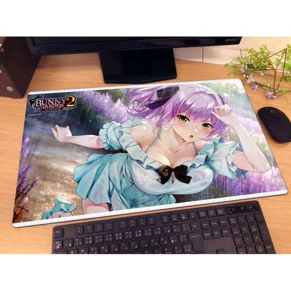 画像2:  【予約商品】  カーテン魂　バニーガーデン2 ラバーマット（英梨紗） 【26年10月上旬発売】 (2)