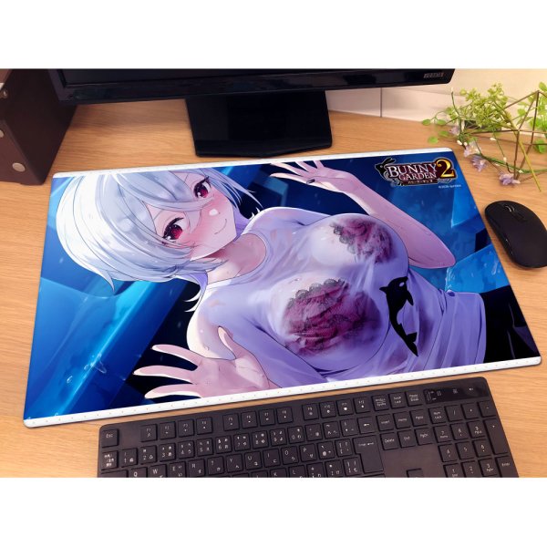 画像2:  【予約商品】  カーテン魂　バニーガーデン2 ラバーマット（瑠那） 【26年10月上旬発売】 (2)