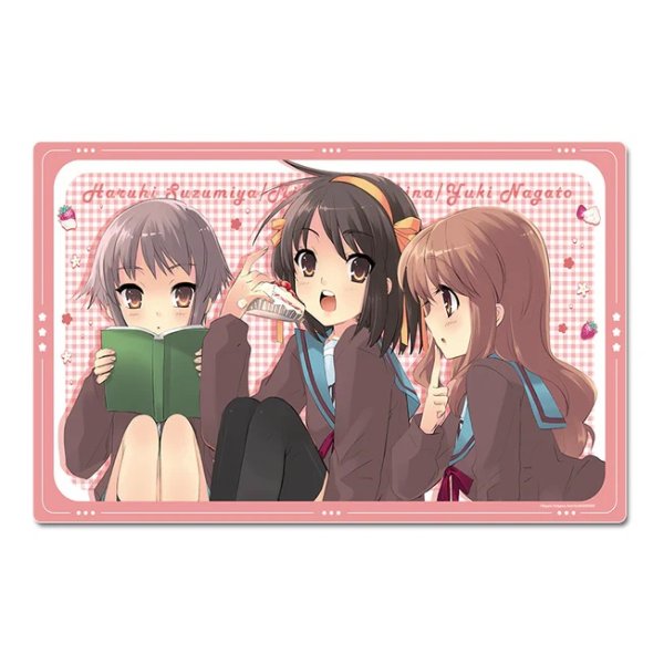 画像1:  【予約商品】  シーズナルプランツ　『涼宮ハルヒシリーズ』 デスクマット【ハルヒ＆みくる＆有希】 【26年9月発売】 (1)