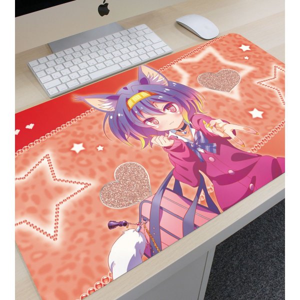 画像2:  【予約商品】  アルマビアンカ　ノーゲーム・ノーライフ ゼロ 描き下ろし 初瀬いづな ギャル制服ver. マルチデスクマット 【26年9月中旬発売】 (2)