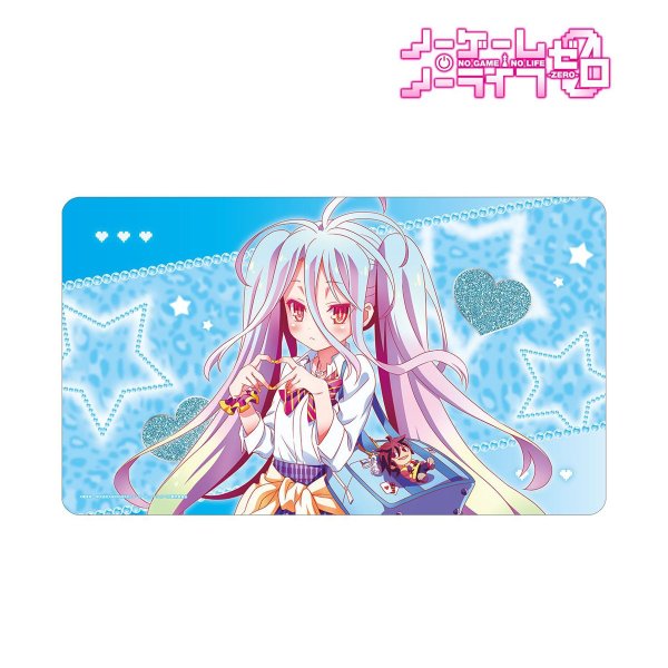 画像1:  【予約商品】  アルマビアンカ　ノーゲーム・ノーライフ ゼロ 描き下ろし 白 ギャル制服ver. マルチデスクマット 【26年9月中旬発売】 (1)