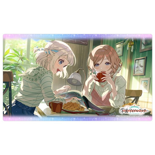 画像1:  【予約商品】  カーテン魂　学園アイドルマスター　ラバーマット（ちょっと詳しいんです！） 【26年10月上旬発売】 (1)