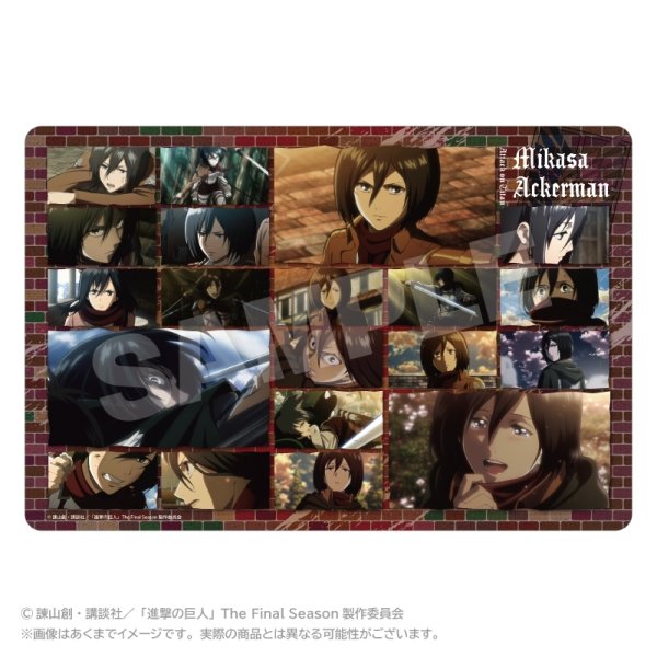 画像1:  【予約商品】  進撃の巨人　メモリーズデスクマット ミカサ・アッカーマン 【26年8月発売】 (1)
