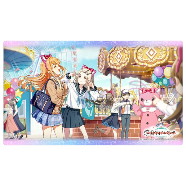 画像1:  【予約商品】  カーテン魂　学園アイドルマスター　ラバーマット（ｖギャルピーーースッｖ） 【26年10月上旬発売】 (1)