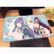 画像2:  【予約商品】  カーテン魂　シノビマスター 閃乱カグラ NEW LINK　描き下ろしラバーマット（紫／ミルキーメイド） 【26年10月上旬発売】 (2)