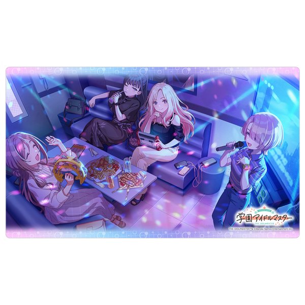 画像1:  【予約商品】  カーテン魂　学園アイドルマスター　ラバーマット（盛り上げてこー！） 【26年10月上旬発売】 (1)