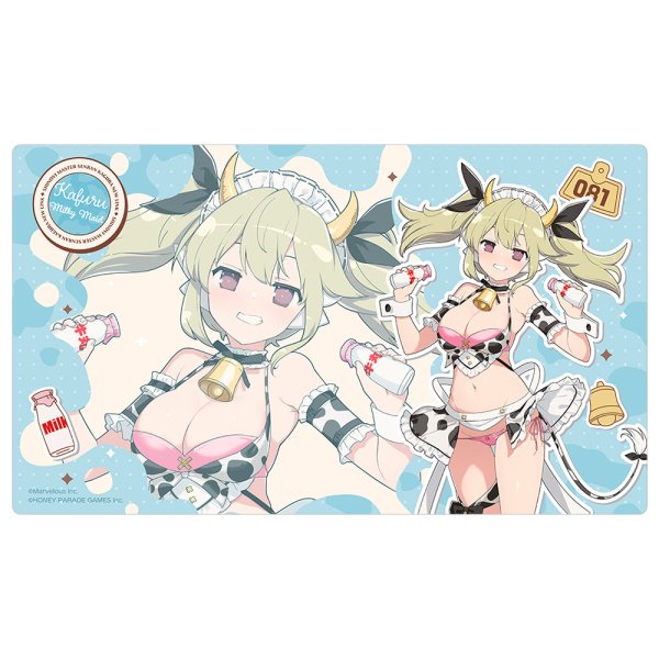 画像1:  【予約商品】  カーテン魂　シノビマスター 閃乱カグラ NEW LINK　描き下ろしラバーマット（華風流／ミルキーメイド） 【26年10月上旬発売】 (1)