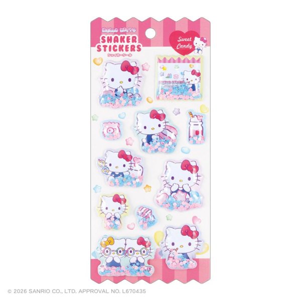 画像1:  【予約商品】  サンリオキャラクターズシェイカーシール　お友達キャンディ／ハローキティ 【26年11月発売】    (1)