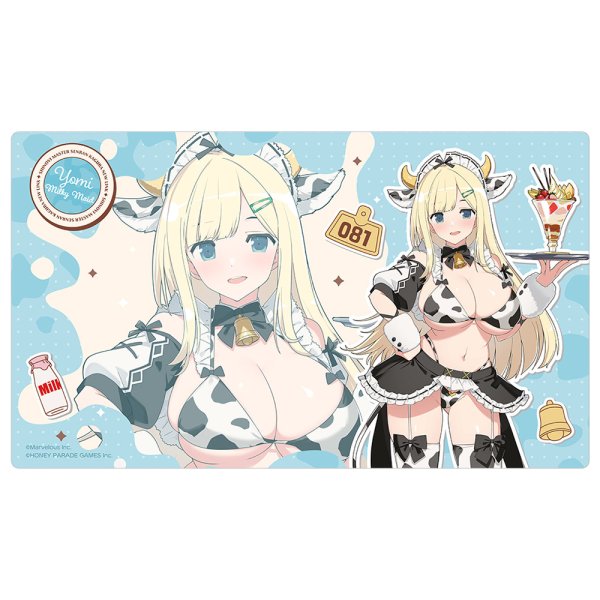 画像1:  【予約商品】  カーテン魂　シノビマスター 閃乱カグラ NEW LINK　描き下ろしラバーマット（詠／ミルキーメイド） 【26年10月上旬発売】 (1)